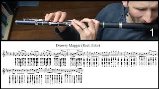 Tuto Irish Flute  Drowsy Maggie Reel Edor [upl. by Kimberley]