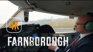 Take of from Farnborough airport in cloudy and rainy weather [upl. by Sherar]