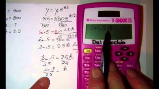 Exponential Growth and Decay using TI30X IIS [upl. by Eniahs]