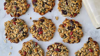 The HEALTHIEST Breakfast Cookies SugarFree Vegan GlutenFree [upl. by Nerret271]