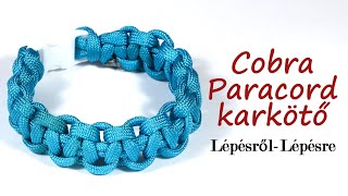 Paracord Cobra karkötő készítése  Csinálj Ékszert DIY Lépésrőllépésre [upl. by Shaper376]