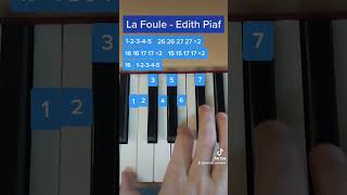 La foule  Edith Piaf  Piano Tutorial [upl. by Rebme]