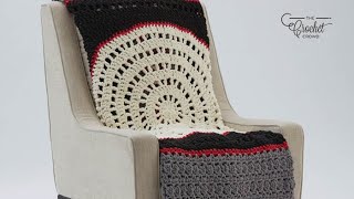 Crochet Circle to Square to Rectangle Blanket  EASY  The Crochet Crowd [upl. by Ahtreb]