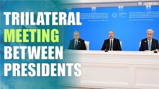 Baku hosted trilateral meeting between Presidents of Azerbaijan Kazakhstan and Uzbekistan [upl. by Ezri]