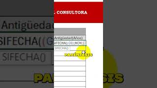 Calcula antigüedad de empleados con SIFECHA 👥📅 ExcelTips RRHH Productividad [upl. by Aserat419]