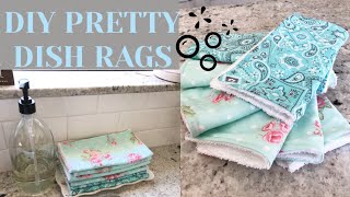 DIY DISH RAGS  EASY SEWING CRAFT  HOW I MAKE MY CLEANING RAGS [upl. by Stephan]