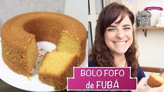 BOLO FOFO DE FUBÁ SEM OVOSSEM LACTOSE  401  Receitas da Mussinha [upl. by Noteloc796]