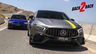 AMG A45S vs Golf R  Which is the best hot hatch [upl. by Jennings50]