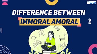 Immoral vs Amoral Difference  Confusing Words Shorts Youtubeshorts [upl. by Marfe]