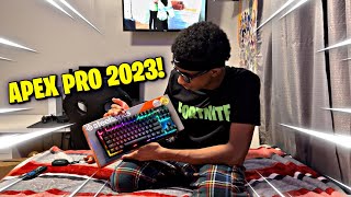 SteelSeries Apex Pro TKL 2023 UNBOXING  Fortnite Gameplay [upl. by Darin]