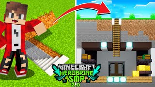 I MADE A SECRET UNDERGROUND BASE in Minecraft Herobrine Smp 20 [upl. by Nosmas]