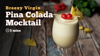 Pina Colada Mocktail  NoAlcohol Pina Colada  Virgin Mocktail  Mocktail Recipes  Cookd [upl. by Jerrome58]