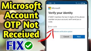 HOW TO FIX Microsoft Account OTP Not Received Verification Code Problem [upl. by Adnahsar757]