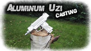 Metal Casting Aluminum Uzi Submachine Gun [upl. by Enerahs]