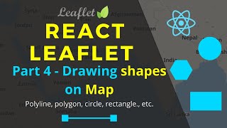 How to draw shapes in react leaflet  Polygon circle and rectangle in react leaflet  Part 4 [upl. by Aiselad]