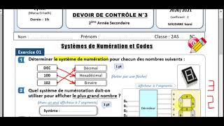 devoir de controle n 2 physique chimie 1ère année أولى ثانوي [upl. by Tybald]