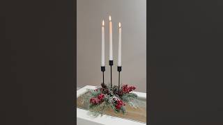 Transform a boring candlestick into festive decor for the holidays 🕯️shorts diy christmas [upl. by Assyla663]