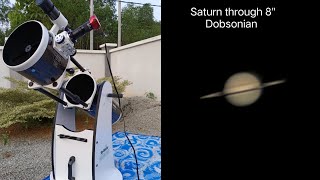 Saturn through 8quot Dobsonian [upl. by Kauffman]