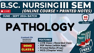 DEMO CLASS 6 I BSc NURSING 3RD SEM  PATHOLOGY IN HINDI  BSc NURSING 2024  pathology bsc nursing [upl. by Townsend]