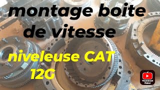 montage boite de vitesse niveleuse CAT 12G [upl. by Akinam549]