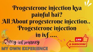 Progesterone injection kya painful hai  progesterone injection Progesterone injection in ivf [upl. by Thin]