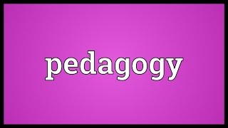 Pedagogy Meaning [upl. by Gruber675]