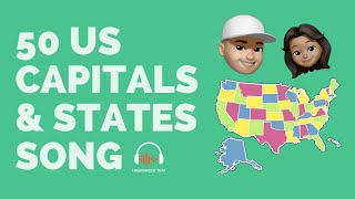 50 US Capitals and States Rap Song  Sing Learn Memorize Lyrics To Americas Geography Fast [upl. by Wiseman360]