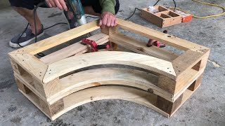 Diy Pallet Wooden Furniture Latest Projects  Modern Designed DIY Wood Pallet Creations [upl. by Inaliak]