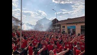 POCHOD ULTRAS SPARTAK TRNAVA PRED FINÁLE POHÁRA [upl. by Proudlove]