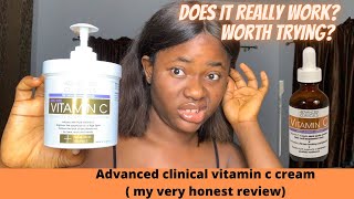 I Tried Advanced clinicals brightening Vitamin c cream  hit or miss A very honest Review [upl. by Adile]