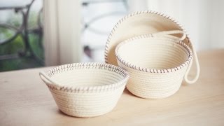 DIY Rope Baskets  DIY Paniers à corde [upl. by Gilder]