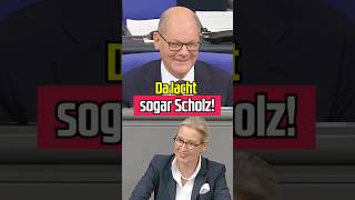 Alice Weidel bringt sogar Scholz zum Lachen aliceweidel [upl. by Natalie]