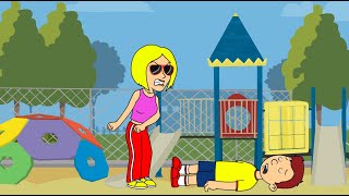 Karen Beats up Caillou at the ParkArrested [upl. by Pearman]