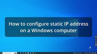 How to configure Static IP address on Windows Computer [upl. by Tillman]