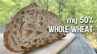 My 50 WHOLE WHEAT sourdough recipe A tasty and healthy sourdough bread recipe  by JoyRideCoffee [upl. by Teferi]