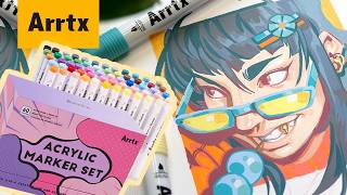 ARRTX Acrylic Markers ⚠️ HONEST REVIEW ⚠️ [upl. by Giff]