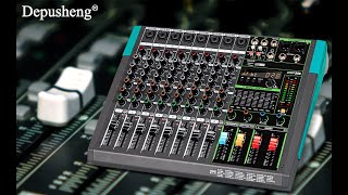 Depusheng sound Mixer Audio Mixing Console 48V 256DSP Professional USB PC Play Record [upl. by Ekram]