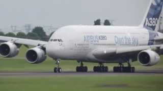 Incredible Demonstration Airbus A380  Le Bourget 2013 Paris Air Show [upl. by Ameline]