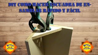 DIY HAZ TUS ESCUADRAS DE ENSAMBLAR RECICLANDO MADERA [upl. by Yaffit]