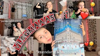 VLOGMAS 1 2023  metamorfoza pokoju recovery paczka od widzkiii  🤩 [upl. by Htiffirg658]