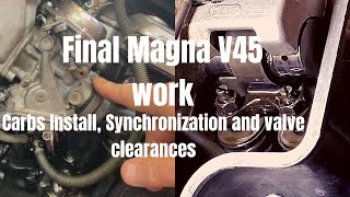 1982 Magna V45 Final work Carbs install valve clearance and Synch [upl. by Atis813]