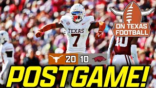 OTF LIVE Postgame  3 Texas Longhorns def Arkansas Razorbacks 2010  Quinn Ewers Performance [upl. by Ayrolg769]