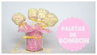 Como hacer paletas de bombón y chocolate [upl. by Annaeoj595]