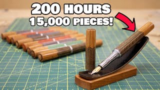 I spent 200 HOURS making 10 FOUNTAIN PENS  Woodturning challenge [upl. by Lucina396]