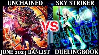 Unchained vs Sky Striker  High Rated  Dueling Book [upl. by Forest]