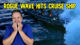 ROGUE WAVE HITS CRUISE SHIP SENDING EVERYTHING FLYING [upl. by Harriot]