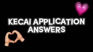 Kecai Application Answers  Roblox [upl. by Marquita]