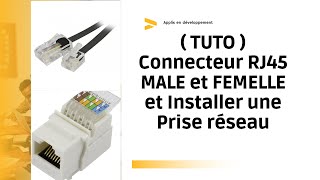 Câblage réseau  Connecteur RJ45 MALE et FEMELLE et Installer une Prise réseau  Réseau Ethernet [upl. by Ainahtan]