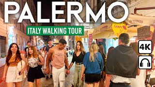 PALERMO Sicily 🇮🇹 Nightlife In A Summer Dream City 4K Walking Tour 2024 🍹 [upl. by Geof]