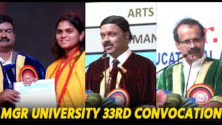 DR MGR University 33rd Convocation Ceremony  Cheif Guest George Kurian [upl. by Allcot551]